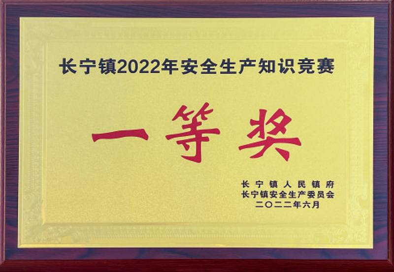 长宁镇2022年安全生产知识竞赛一等奖